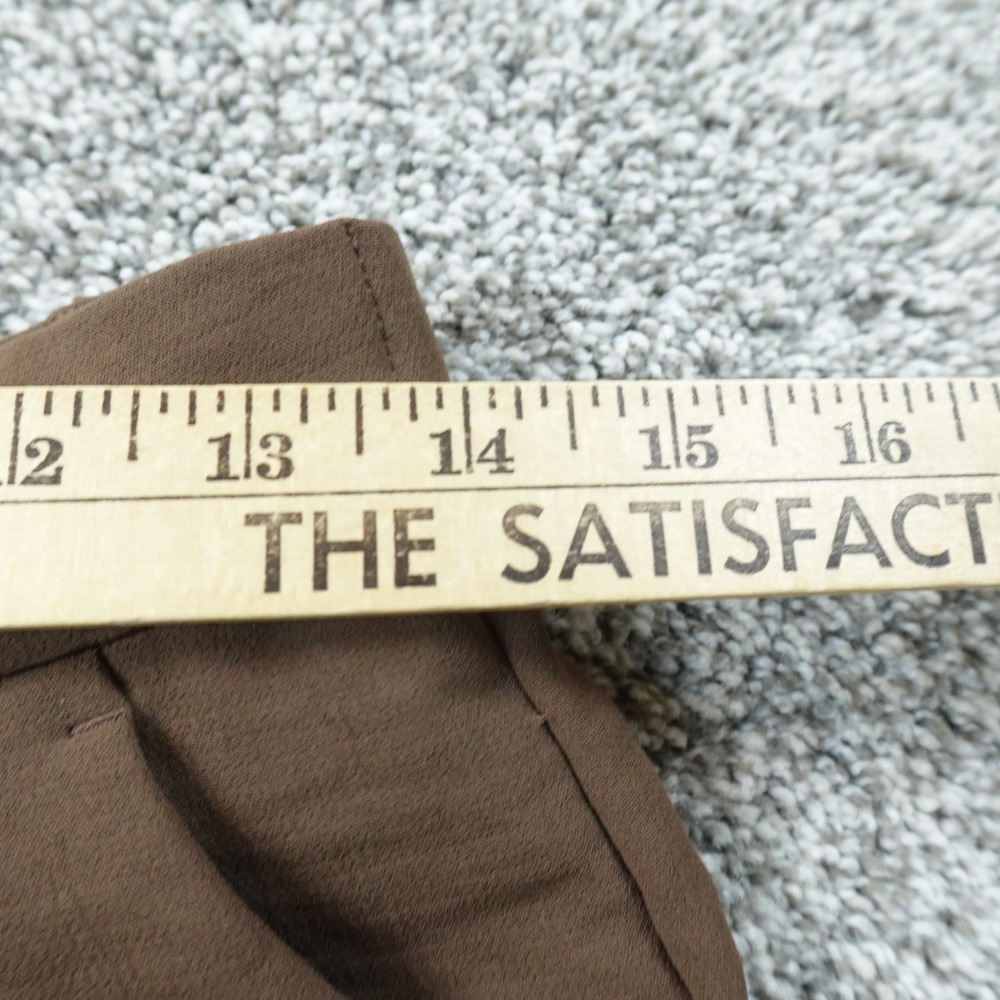 Abercrombie Fitch Pants Womens 29 Brown Wide Leg Chino Trouser Pleated High Rise - Picture 6 of 12